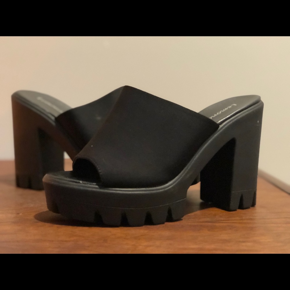 Nasty Gal Black Platform Heels